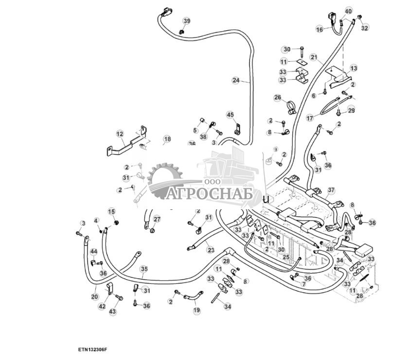 Провод аккумуляторной батареи, с резервным насосом, двигатель объемом 15,0 L ( - 804001) - ST830702 161.jpg